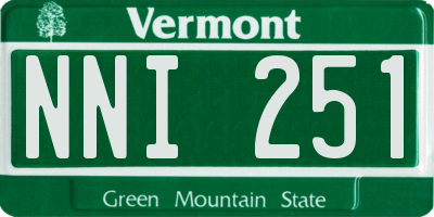 VT license plate NNI251