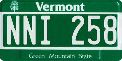 VT license plate NNI258