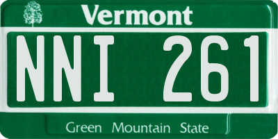 VT license plate NNI261
