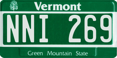 VT license plate NNI269