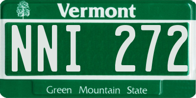VT license plate NNI272