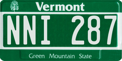 VT license plate NNI287