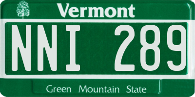 VT license plate NNI289