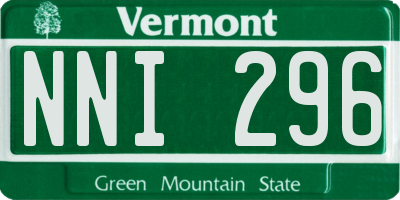 VT license plate NNI296