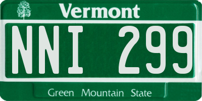 VT license plate NNI299