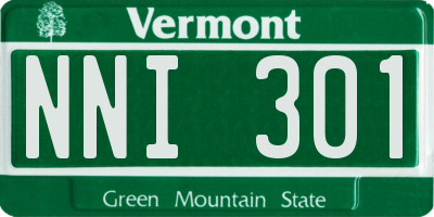 VT license plate NNI301