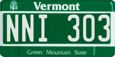 VT license plate NNI303