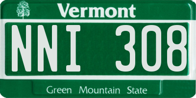 VT license plate NNI308