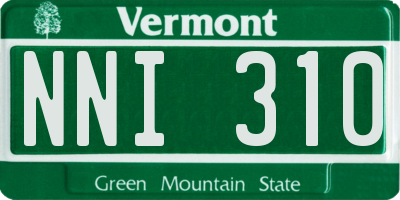 VT license plate NNI310