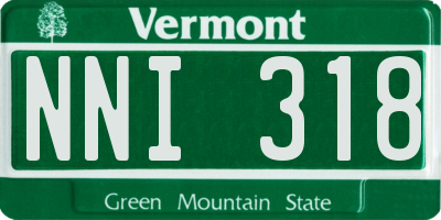 VT license plate NNI318
