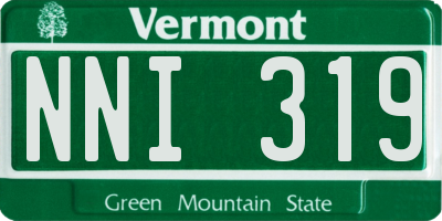 VT license plate NNI319
