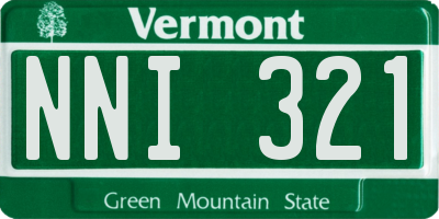 VT license plate NNI321