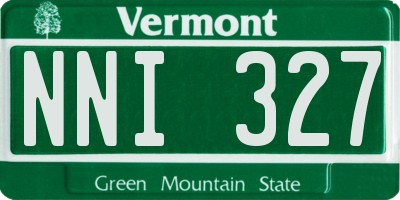 VT license plate NNI327
