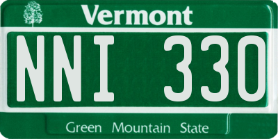 VT license plate NNI330