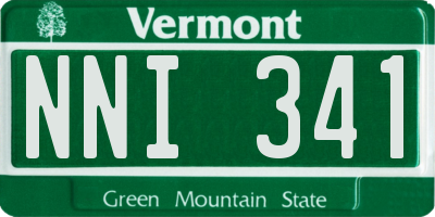 VT license plate NNI341