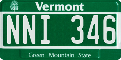 VT license plate NNI346