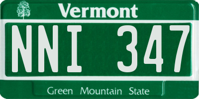 VT license plate NNI347