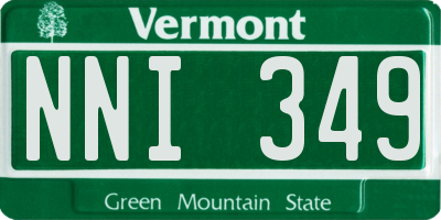 VT license plate NNI349