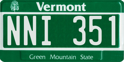 VT license plate NNI351