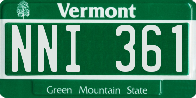 VT license plate NNI361