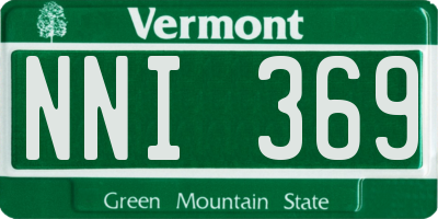 VT license plate NNI369
