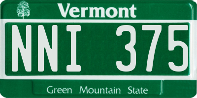 VT license plate NNI375