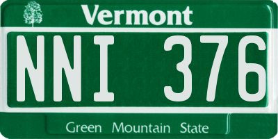 VT license plate NNI376
