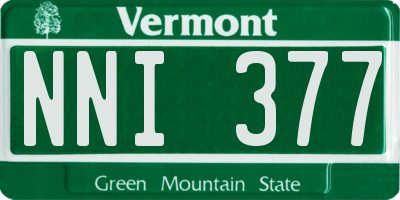 VT license plate NNI377