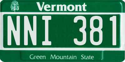 VT license plate NNI381