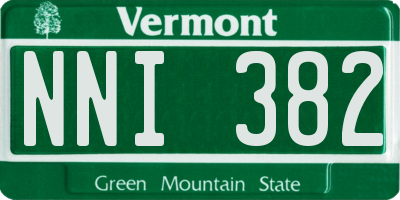 VT license plate NNI382