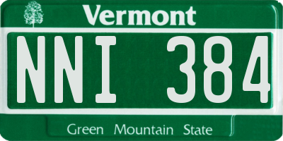 VT license plate NNI384