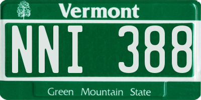 VT license plate NNI388
