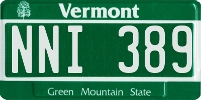 VT license plate NNI389