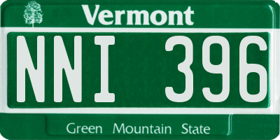VT license plate NNI396