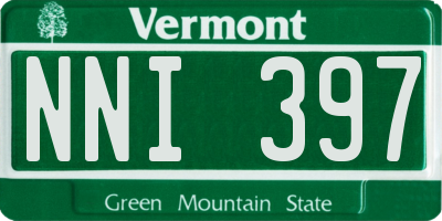 VT license plate NNI397