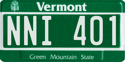 VT license plate NNI401
