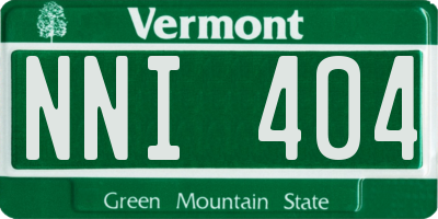 VT license plate NNI404