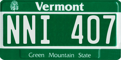 VT license plate NNI407