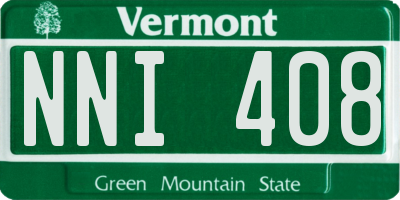 VT license plate NNI408