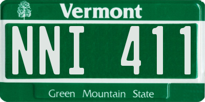 VT license plate NNI411