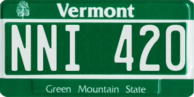 VT license plate NNI420