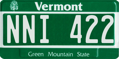 VT license plate NNI422