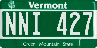 VT license plate NNI427