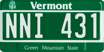 VT license plate NNI431