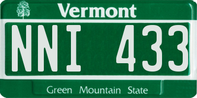 VT license plate NNI433
