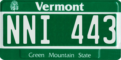 VT license plate NNI443