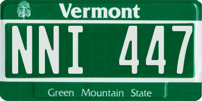 VT license plate NNI447