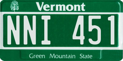 VT license plate NNI451