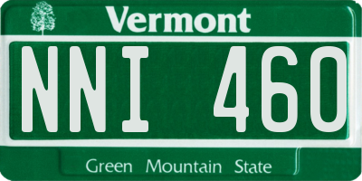 VT license plate NNI460