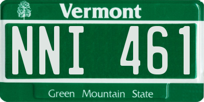 VT license plate NNI461
